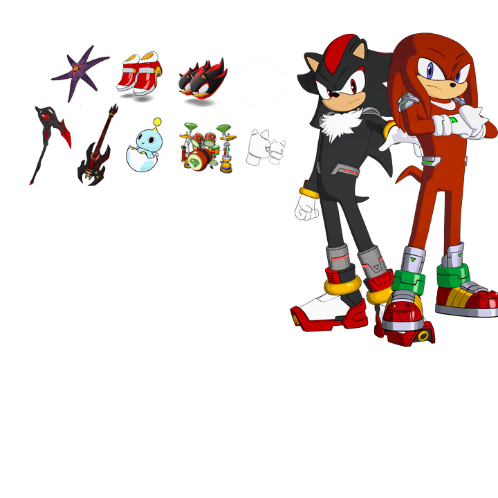 Lote de Shadow the Hedgehog y Knuckles the Echidna